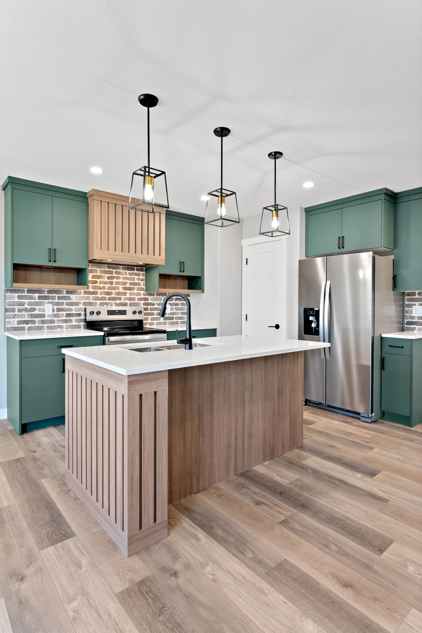 kitchen,with,a,green,countertop,and,a,white,sink.,the